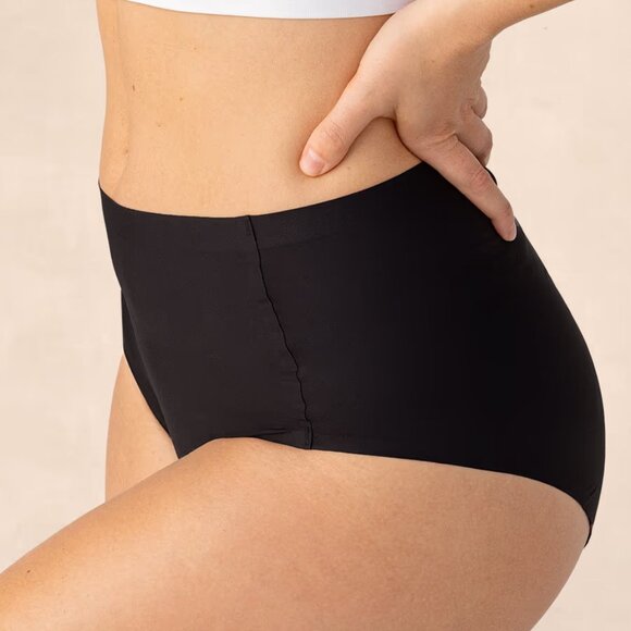 Truekind® Seamless Stretch Mid-Waist Brief -‎ Black, Size 16-24 New in Packaging - Picture 4 of 8